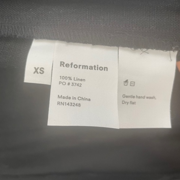 NWT Reformation Black Linen Dress XS Retails $299 - Picture 5 of 6